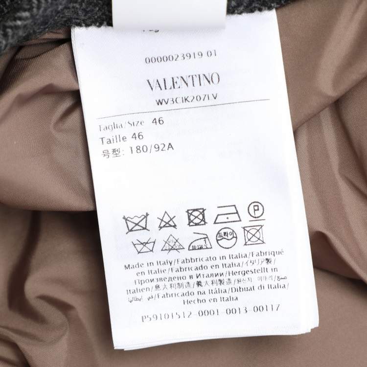 Pre Owned Valentino Multicolor Wool Blend Cashmere Hooded Puffer Jacket S