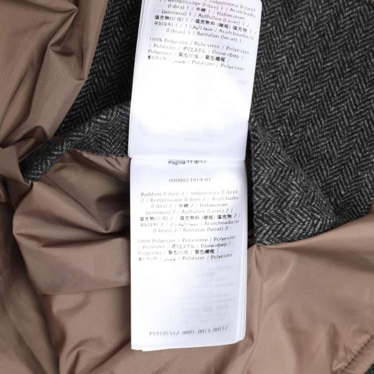 Pre Owned Valentino Multicolor Wool Blend Cashmere Hooded Puffer Jacket S
