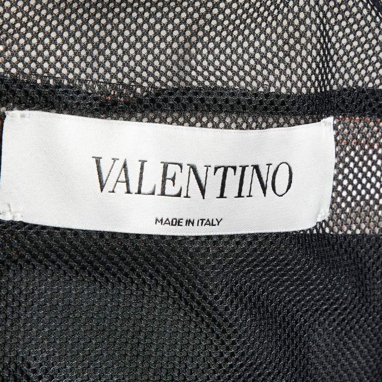 Pre Owned Valentino Orange Dark Blooming Floral Printed Anorak L