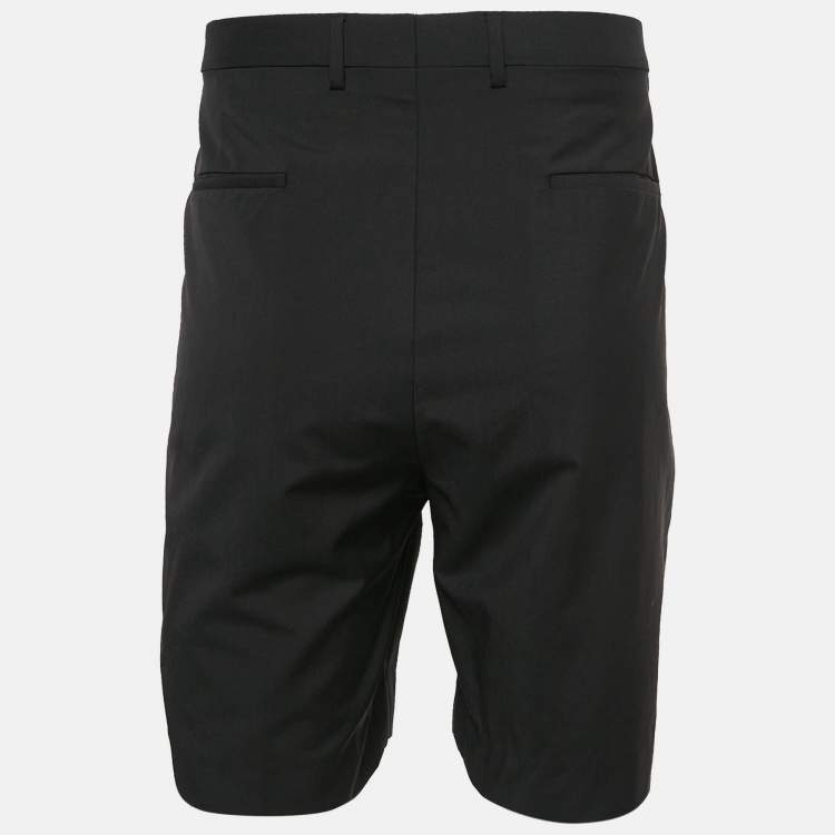 Pre Owned Valentino Black Wool Pleated Shorts XXL