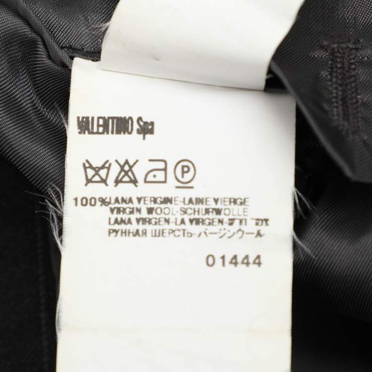 Pre Owned Valentino Black Wool Single Breasted Blazer 6L