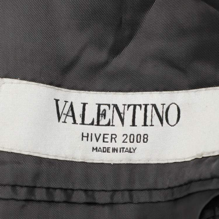 Pre Owned Valentino Black Wool Single Breasted Blazer 6L