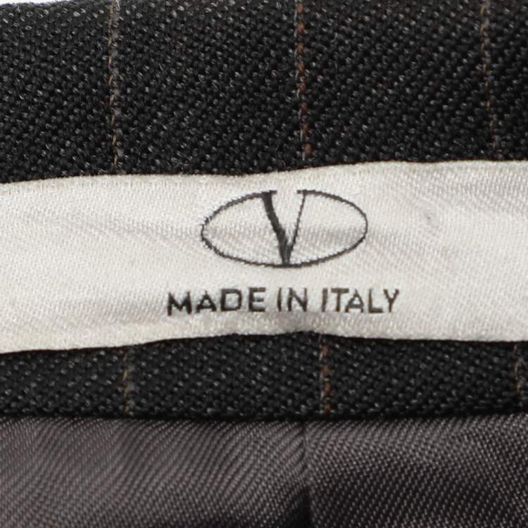 Pre Owned Valentino Black Wool Single Breasted Blazer 6L