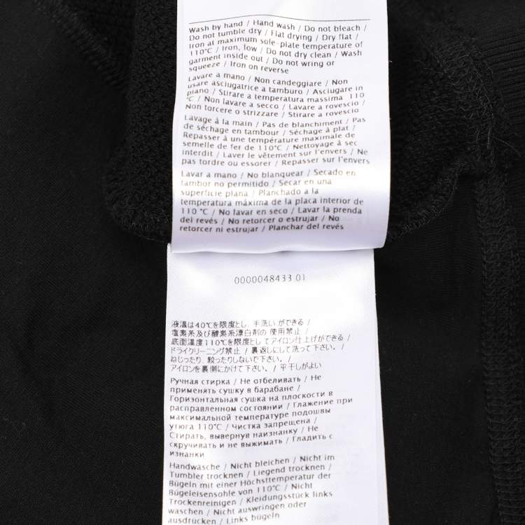 Pre Owned Valentino Black Cotton Blend VLTN Hoodie S