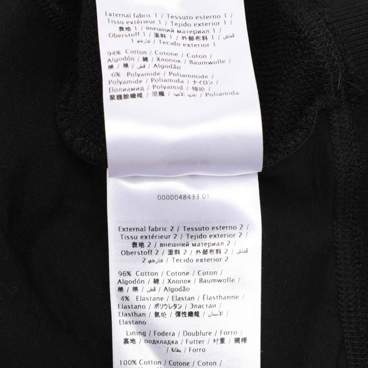 Pre Owned Valentino Black Cotton Blend VLTN Hoodie S
