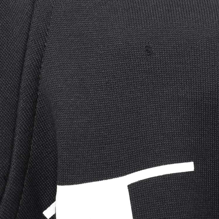 Pre Owned Valentino Black Cotton Blend VLTN Hoodie S
