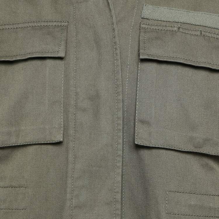 Pre Owned Valentino Khaki Green Studded Gabardine Cotton Utility Jacket XXL