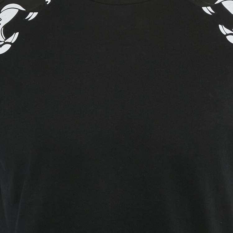 Pre Owned Valentino Black Panther Print Cotton Crew Neck T-Shirt S