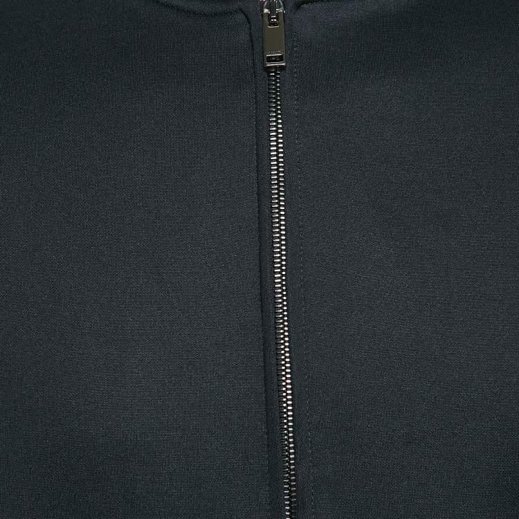 Pre Owned Valentino Navy Blue Cotton Blend Contrast Archive Stripe Track Jacket L