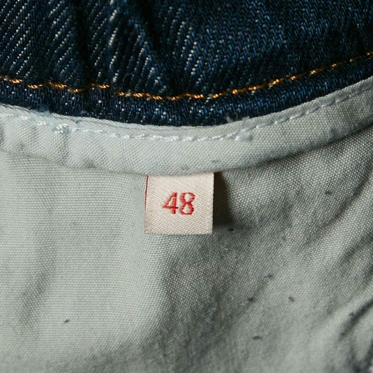 Pre Owned Valentino Blue Washed Denim Shorts M