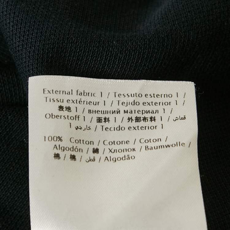 Pre Owned Valentino Navy Blue Camouflage Print Cotton Pique Polo T-Shirt M