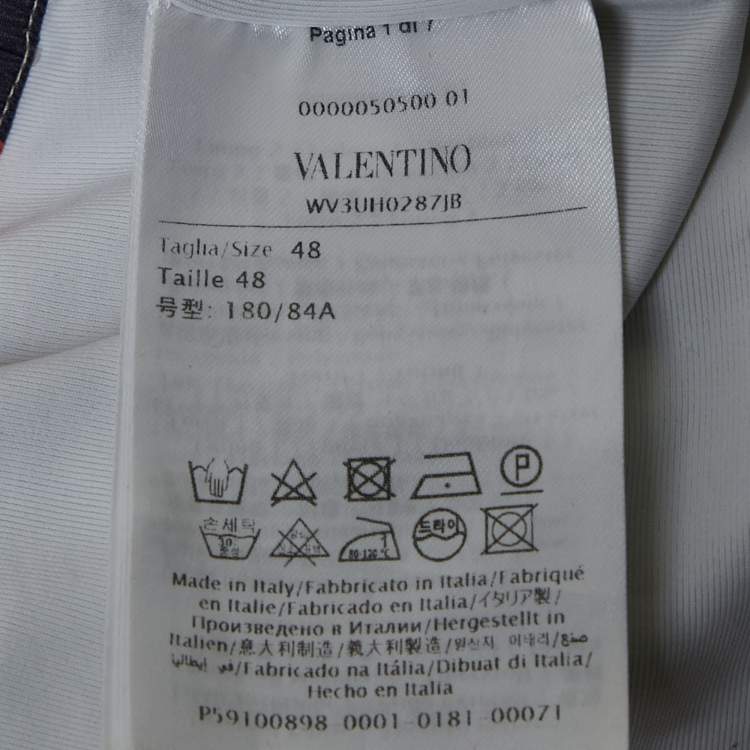 Pre Owned Valentino Multicolor Camouflage Print Nylon Swim Shorts M
