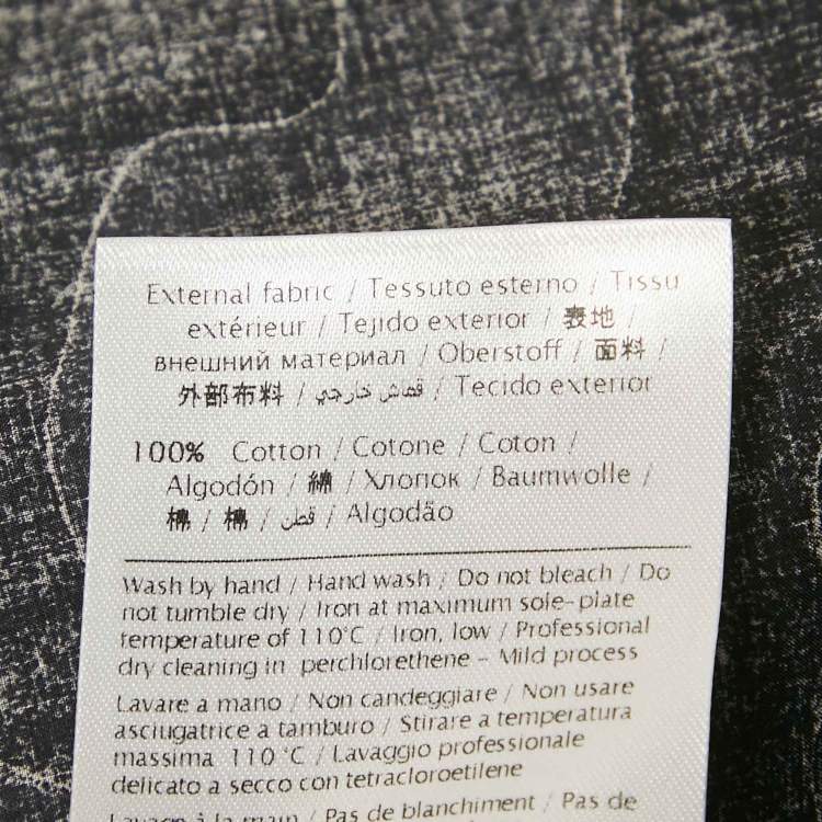 Pre Owned Valentino Black Camouflage Cotton Long Sleeve Shirt L