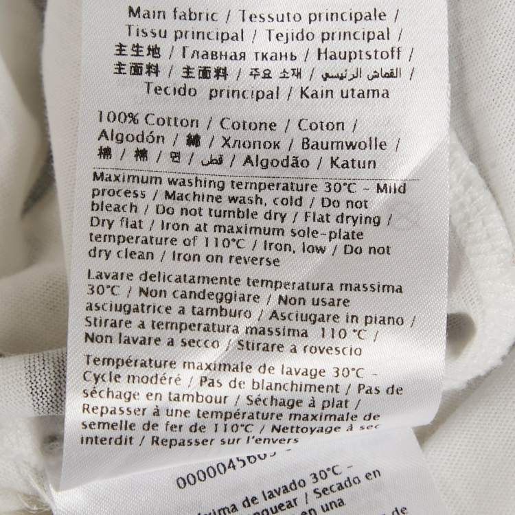 Pre Owned Valentino White Logo Print Jersey T-Shirt XL