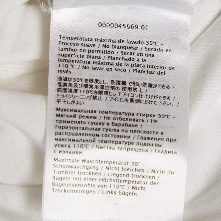 Pre Owned Valentino White Logo Print Jersey T-Shirt XL