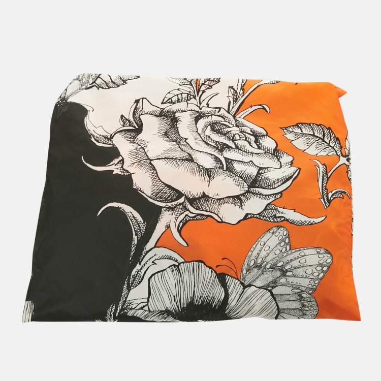 مملوكة مسبقًا Valentino Orange Printed Nylon Swim Shorts S