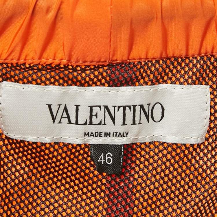 مملوكة مسبقًا Valentino Orange Printed Nylon Swim Shorts S