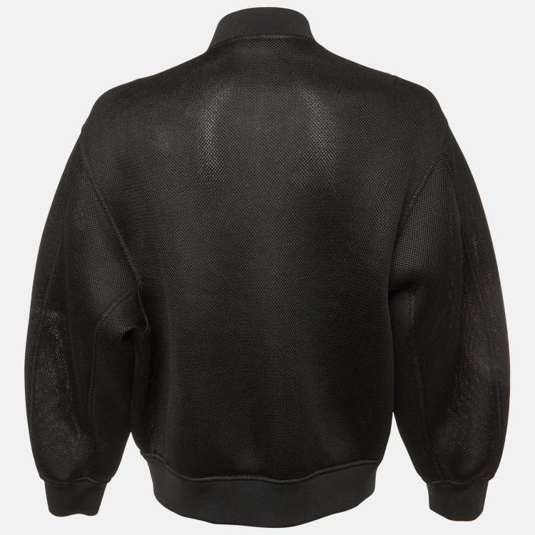 مملوكة مسبقًا جاكيت فالنتينو سحاب شبكي بشعار أسود مقاس وسط