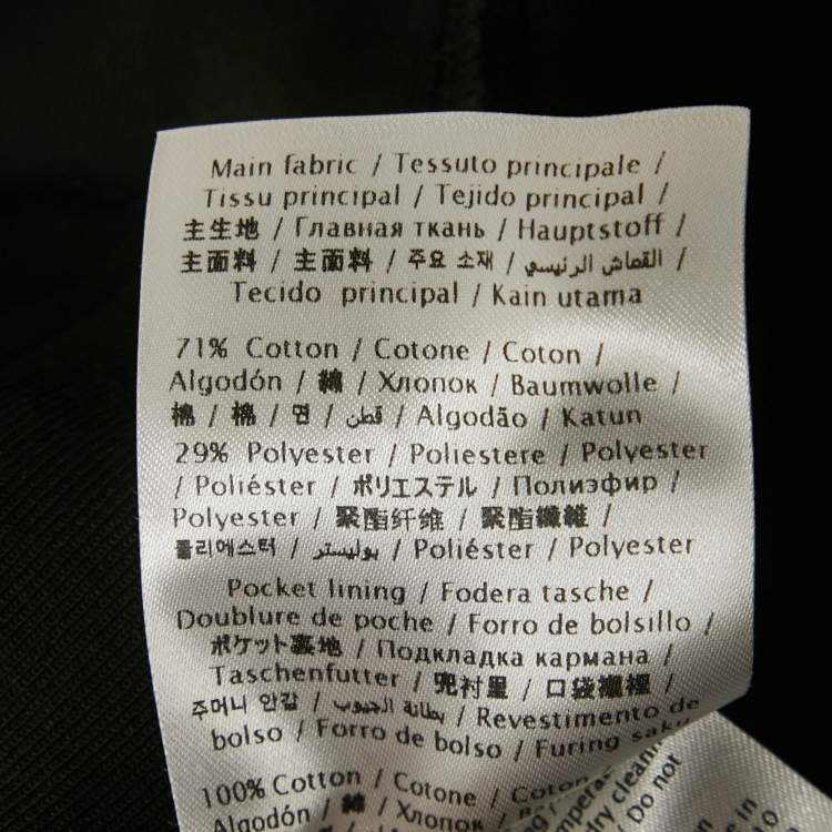 Pre Owned Valentino Black Logo Applique Cotton Shorts XL