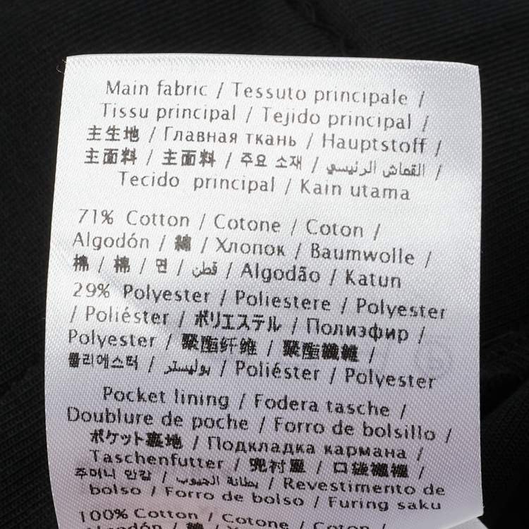 Pre Owned Valentino Black Logo Silicon Applique Cotton Shorts XL