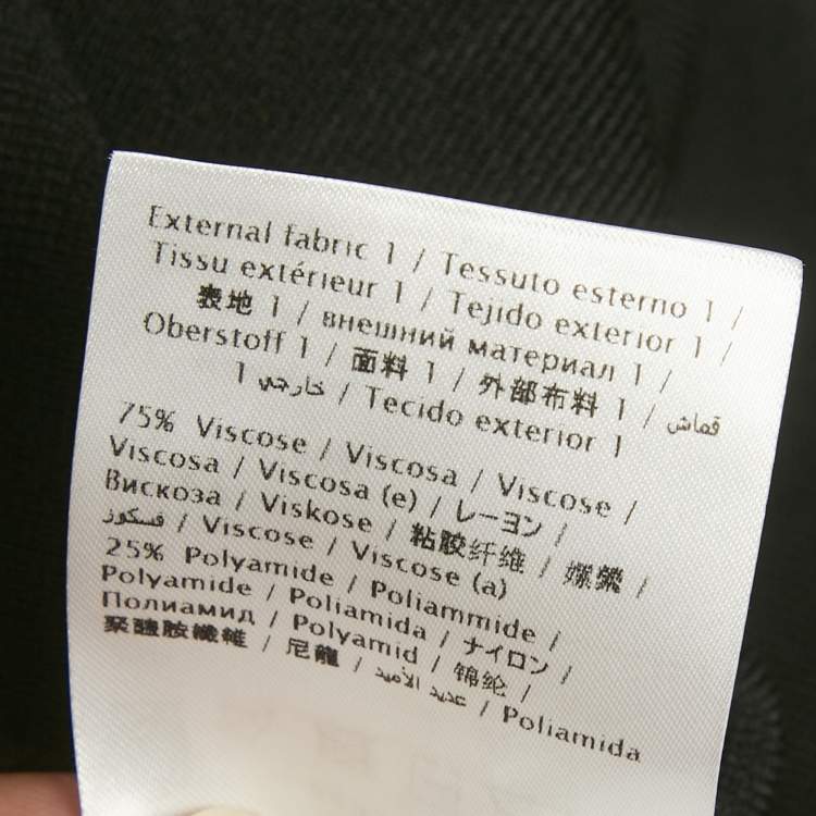 Pre Owned Valentino Black Logo Intarsia Knit Drawstring Shorts S