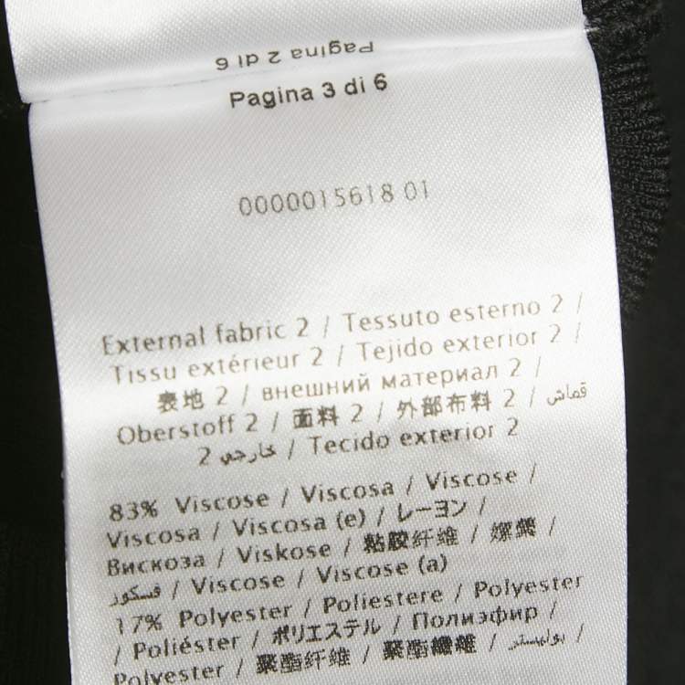 Pre Owned Valentino Black Logo Intarsia Knit Drawstring Shorts S