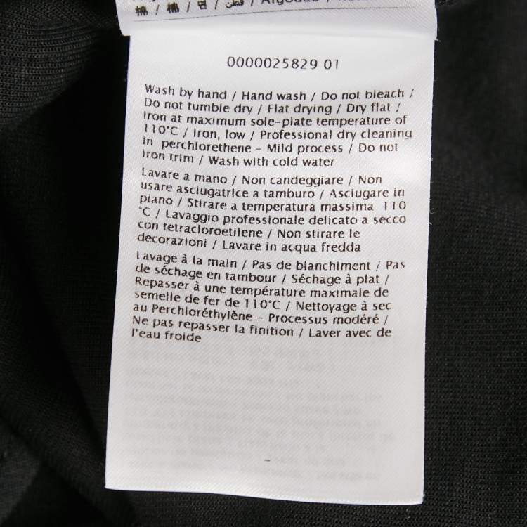 Pre Owned Valentino Black Cotton Blend Logo Applique Shorts XL