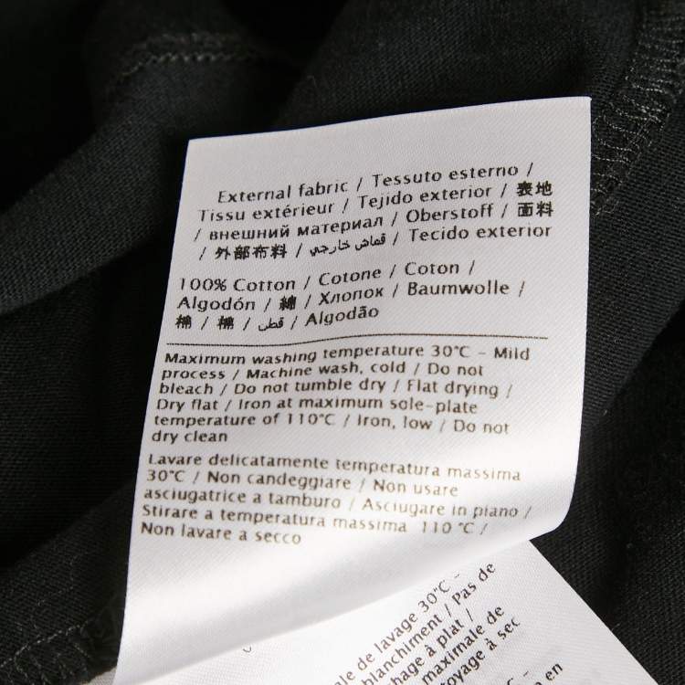 Pre Owned Valentino Black Logo Print Cotton T-Shirt M