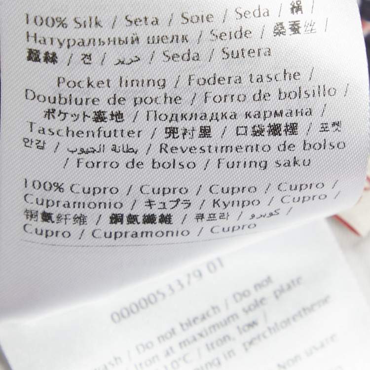 Pre Owned Valentino Red/Blue Printed Silk Shorts L