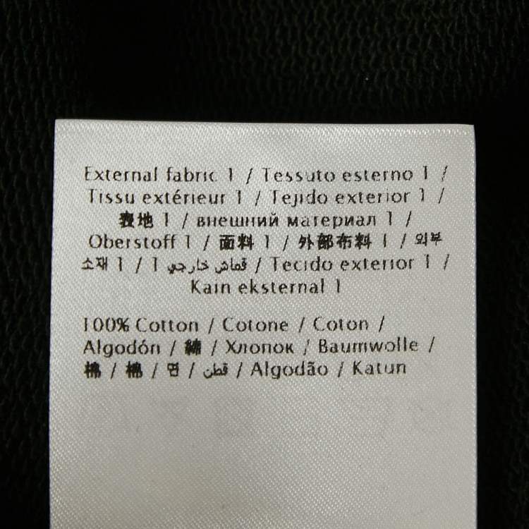 Pre Owned Valentino Black Logo Print Cotton Hooded Sweatshirt XL 