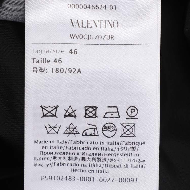 Pre Owned Valentino Black/White Monochrome Nylon V Logo Hoodie Jacket S