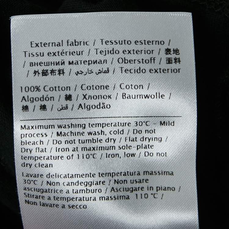 مملوكة مسبقًا Valentino Black Logo Print Cotton T-Shirt XL 