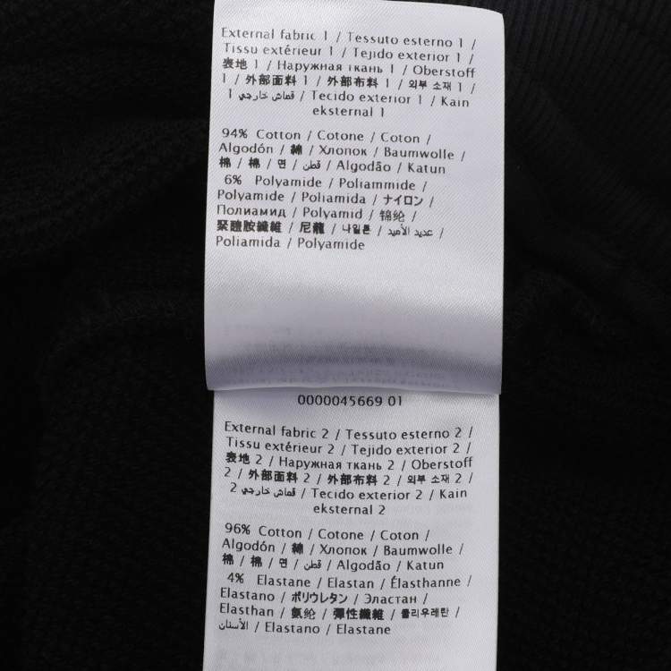 Pre Owned Valentino Black Cotton Logo Short S