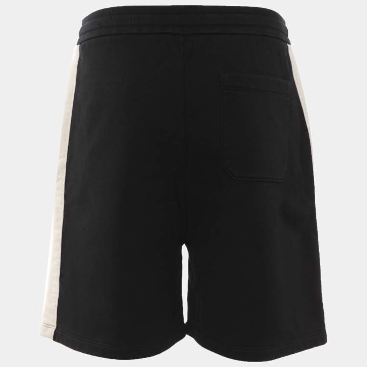 Pre Owned Valentino Black Cotton Logo Short S