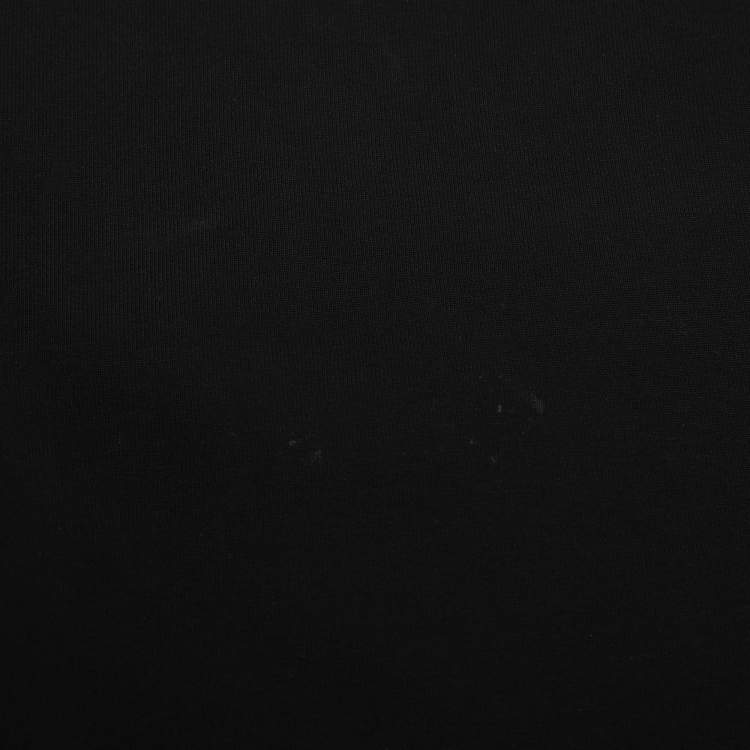 Pre Owned Valentino Black Logo Applique Cotton Shorts S