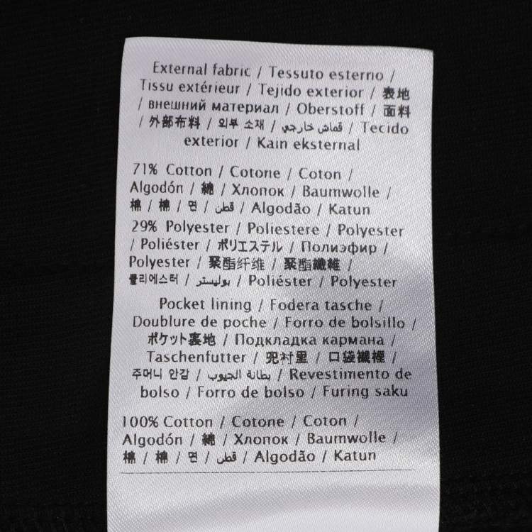 Pre Owned Valentino Black Logo Applique Cotton Shorts S