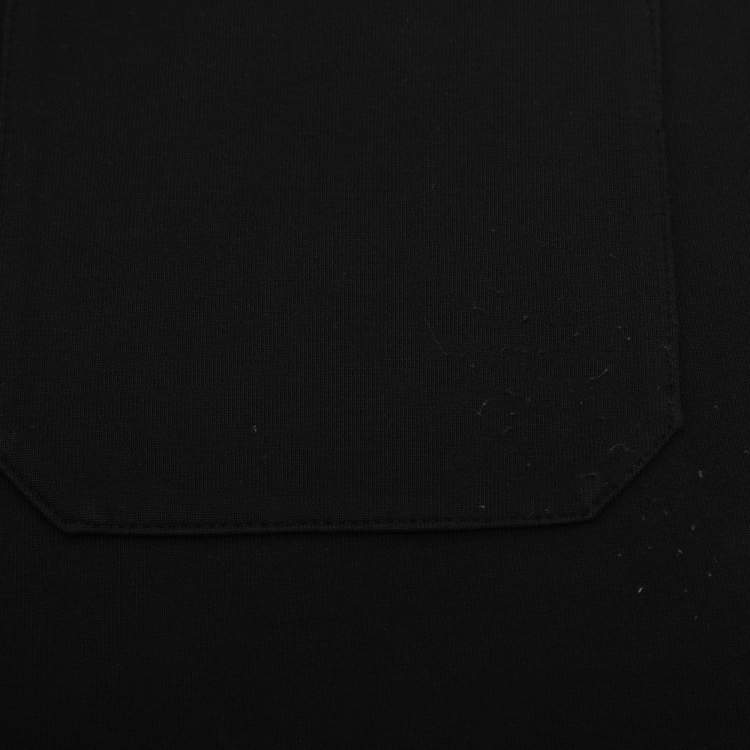 Pre Owned Valentino Black Logo Applique Cotton Shorts S