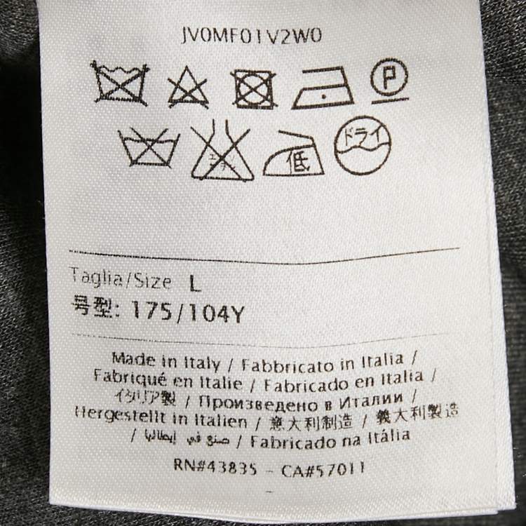 Pre Owned Valentino Green Eagle Applique Technical Jersey Sweatshirt L