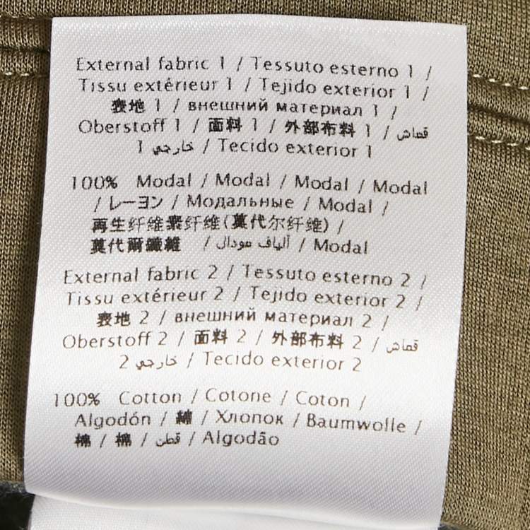 Pre Owned Valentino Green Eagle Applique Technical Jersey Sweatshirt L