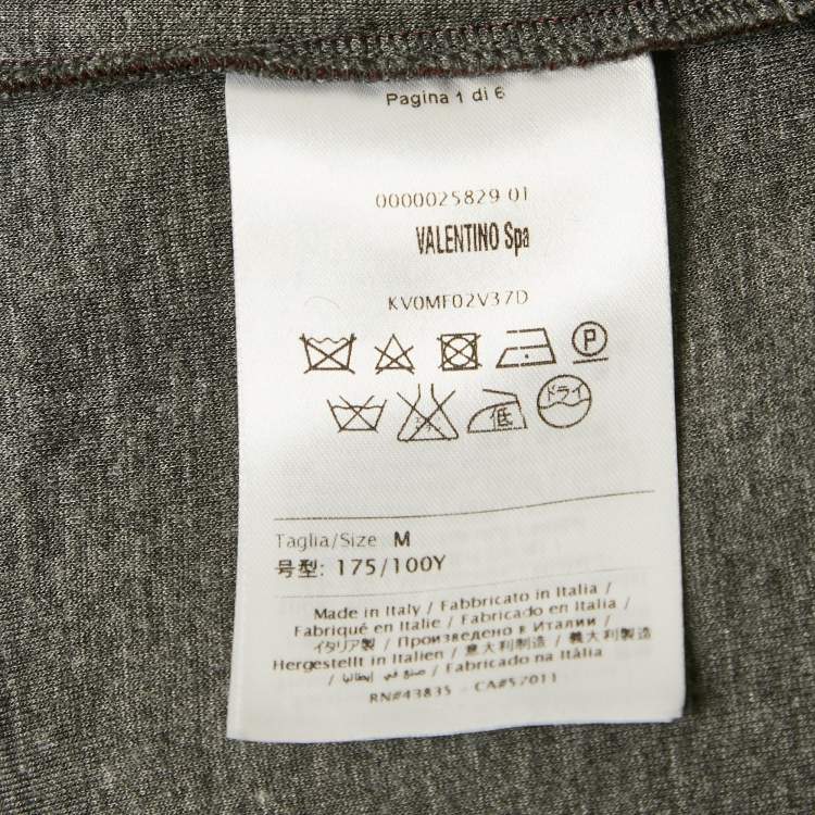 Pre Owned Valentino Burgundy Modal Knit Beaded Logo Detail Sweatshirt M