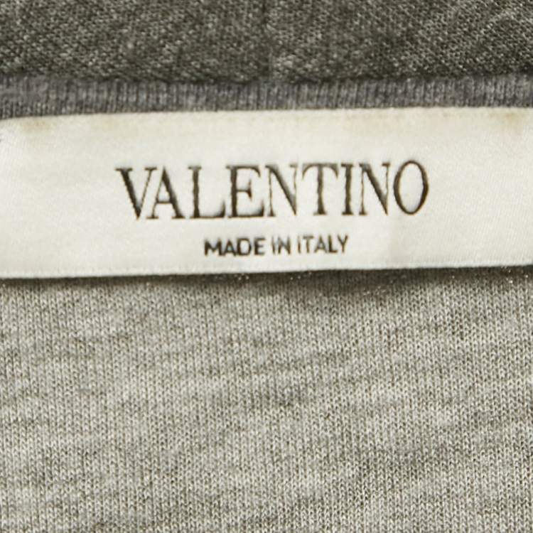 Pre Owned Valentino Multicolor Paneled Neoprene Crewneck Sweatshirt M