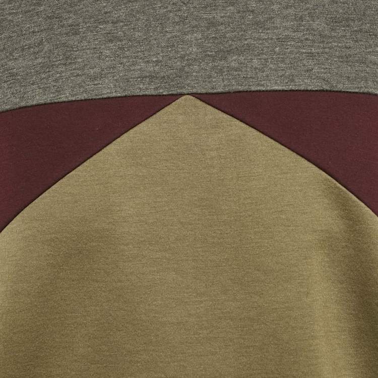 Pre Owned Valentino Multicolor Paneled Neoprene Crewneck Sweatshirt M