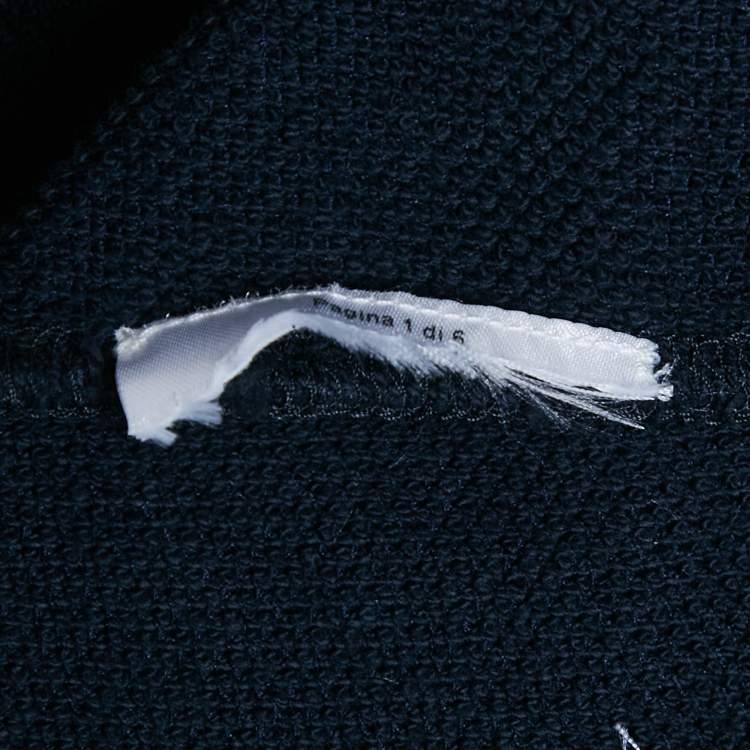 Pre Owned Valentino Blue VLogo Print Cotton Crewneck Sweatshirt L