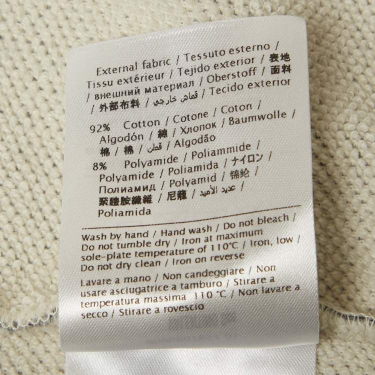 Pre Owned Valentino Grey Camouflage Print Cotton Sweatshirt L