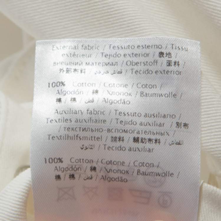 Pre Owned Valentino White Butterfly Applique Denim Jacket L 