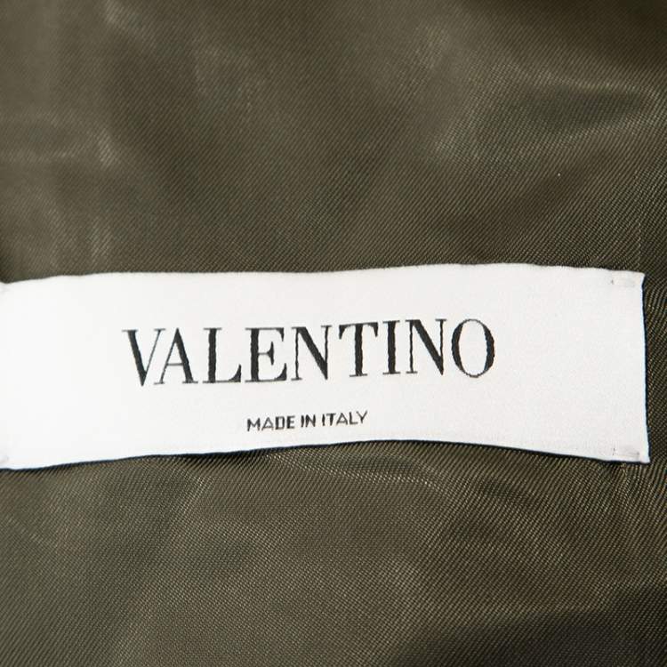Pre Owned Valentino Bicolor Tartan Plaid Wool Embellished Detail Blazer XL