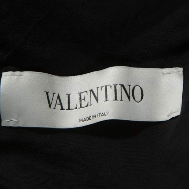 Pre Owned Valentino Green Satin Embroidered Logo Bomber Jacket L