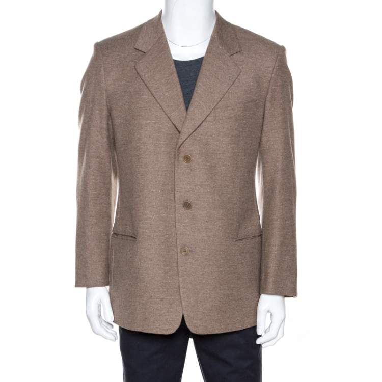 Valentino Brown Wool Three Buttoned Blazer XXL Valentino | The Luxury ...