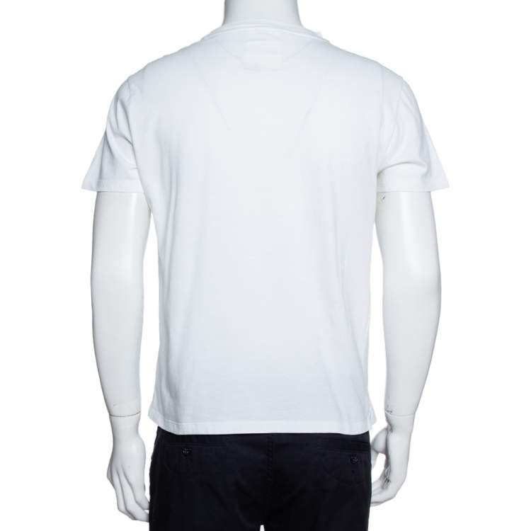 Pre Owned Valentino White Cotton Jersey Rockstud Untitled T-Shirt S