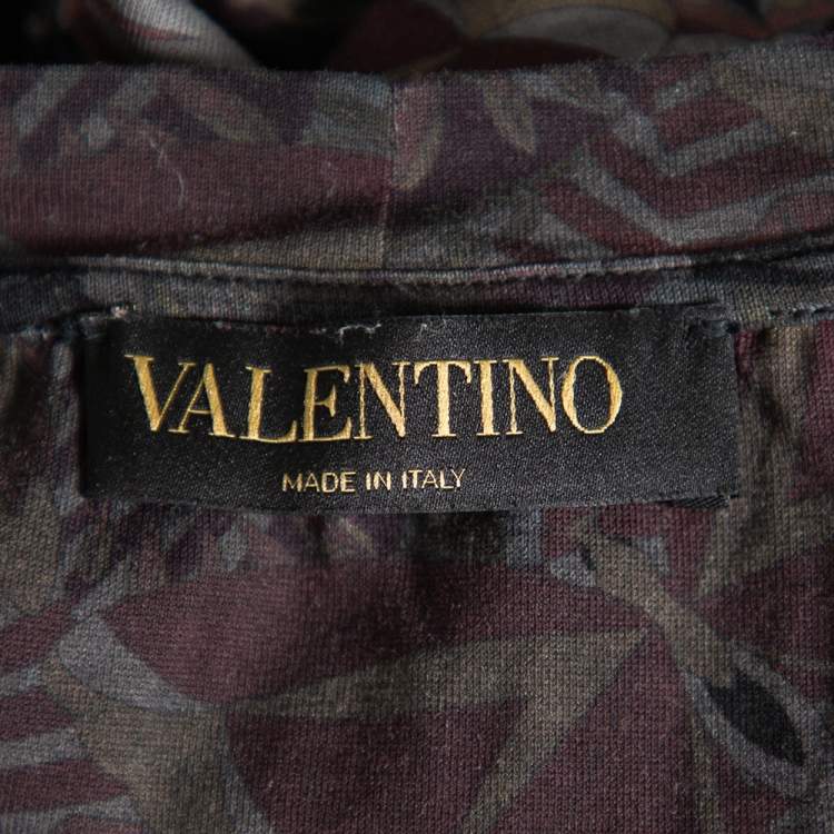 Pre Owned Valentino Multicolor Japanese Butterfly Printed Cotton Crewneck Oversized T-Shirt M